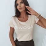 T-shirt klasyczny Ola Voga Classic Look beżowy
