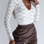 Body elastyczne Rich Print Ola Voga ecru