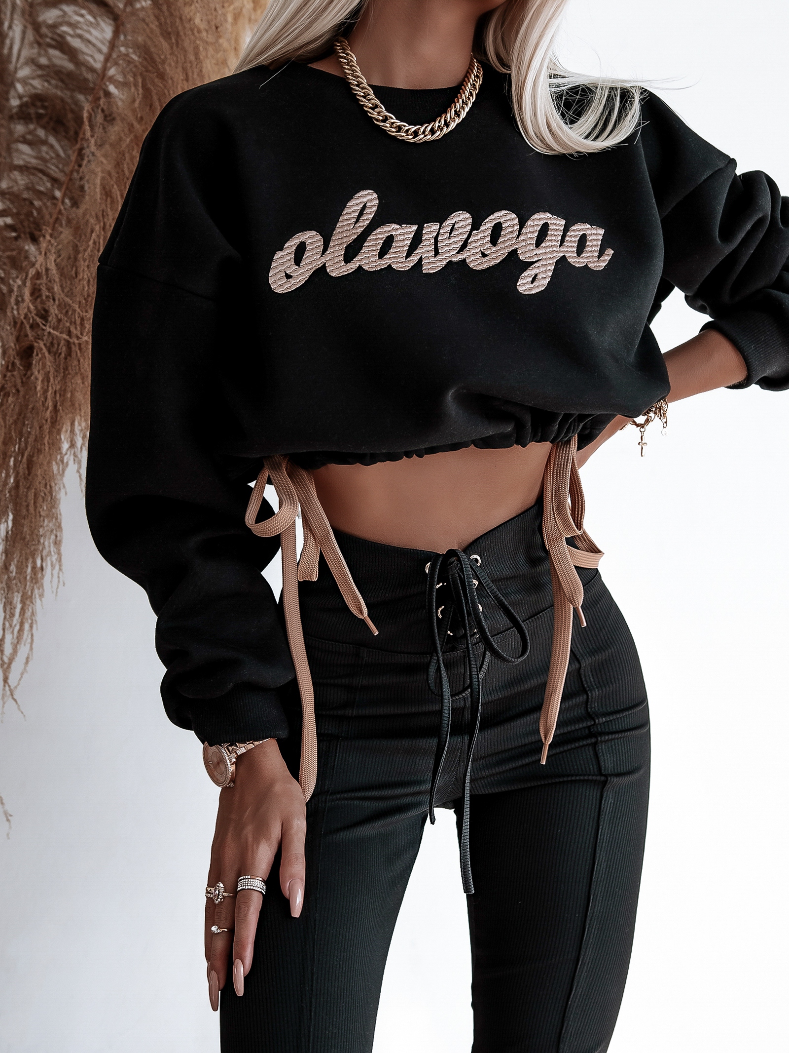 Bluza bawełniana Ola Voga Warm Softness czarna Bluza bawełniana Ola Voga Warm Softness czarna