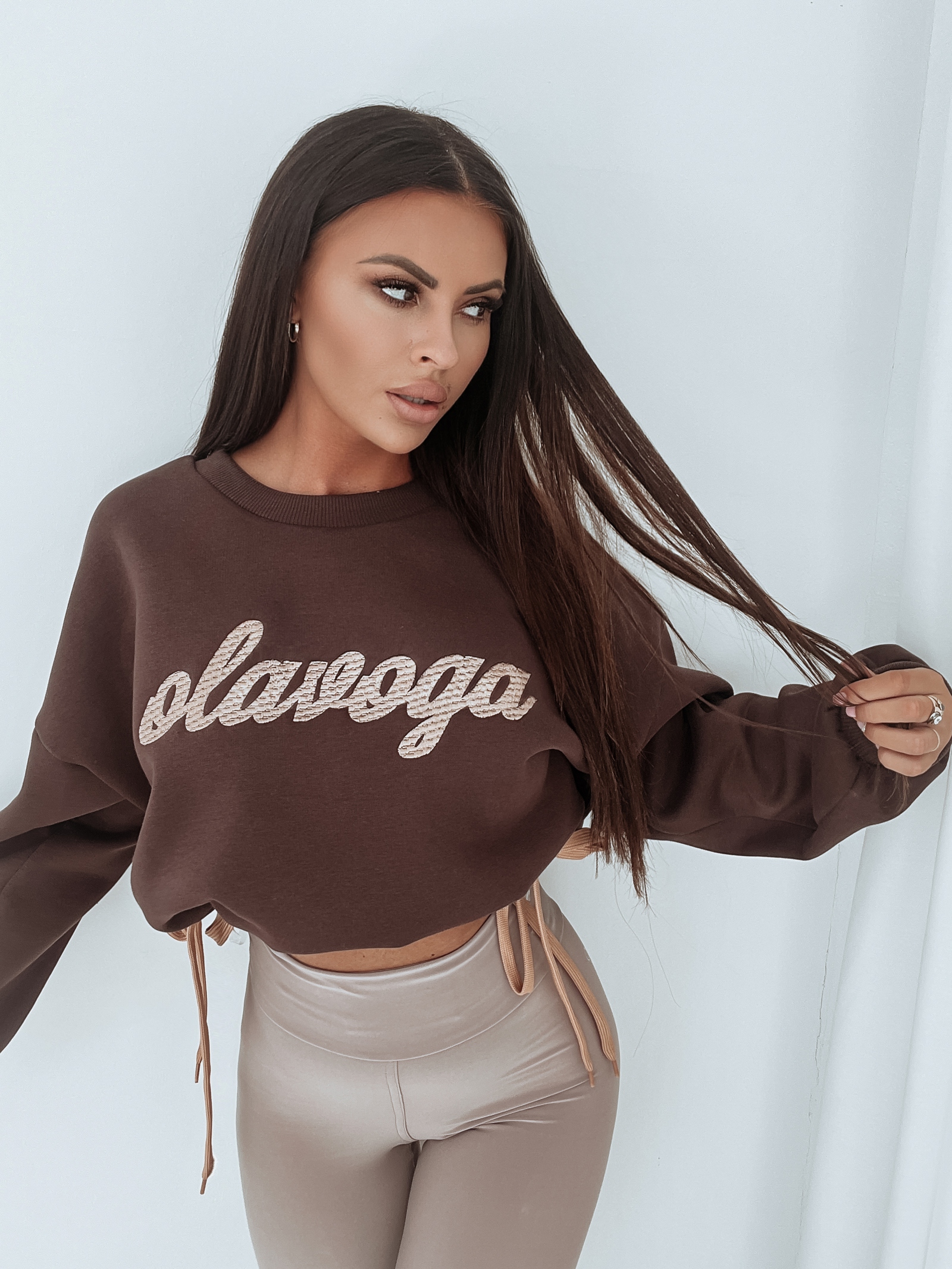 Bluza bawełniana Ola Voga Warm Softness brązowa