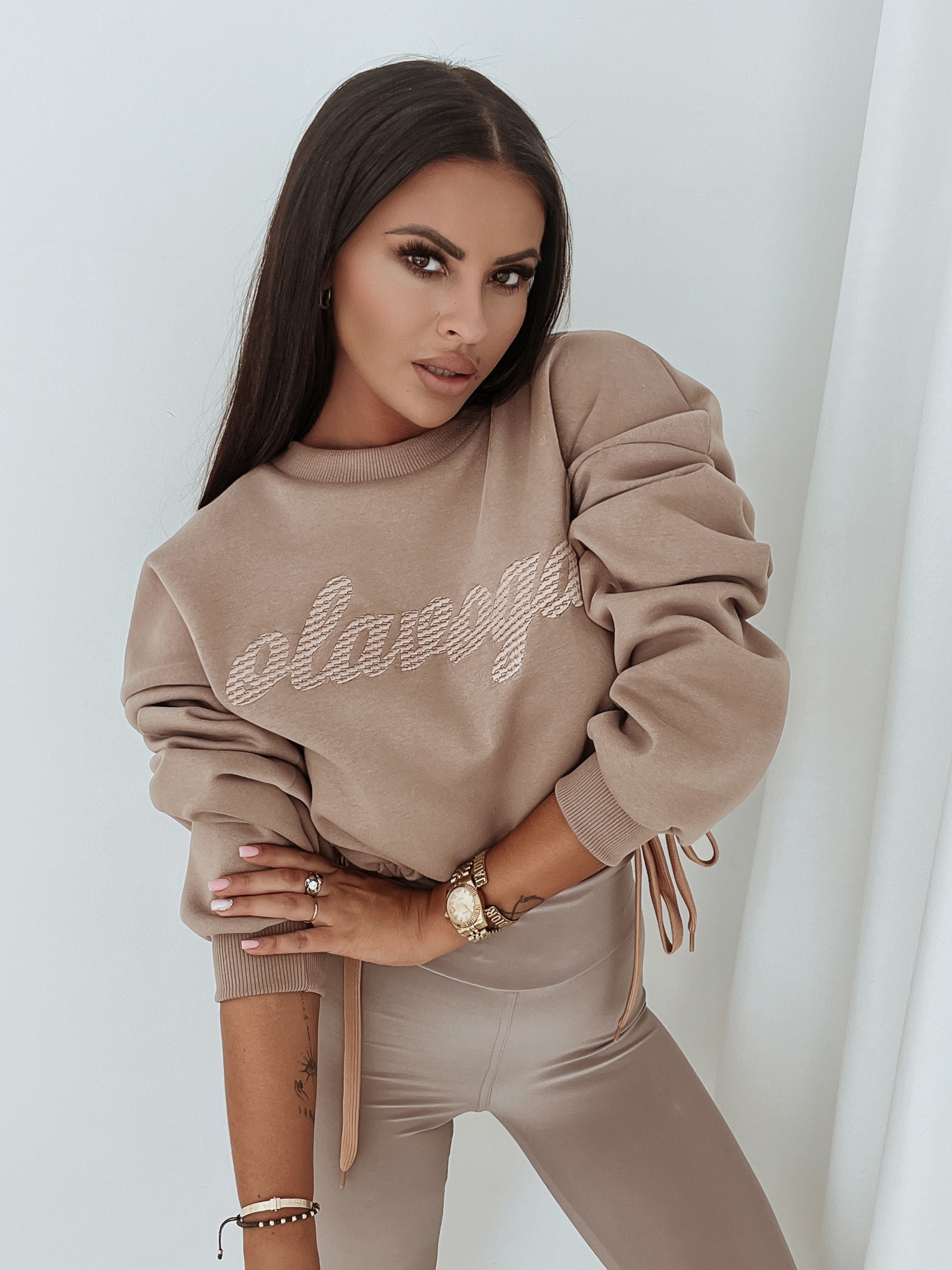 Bluza bawełniana Ola Voga Warm Softness c.beżowa