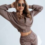 Kurtka bomberka damska Olavoga School brązowa