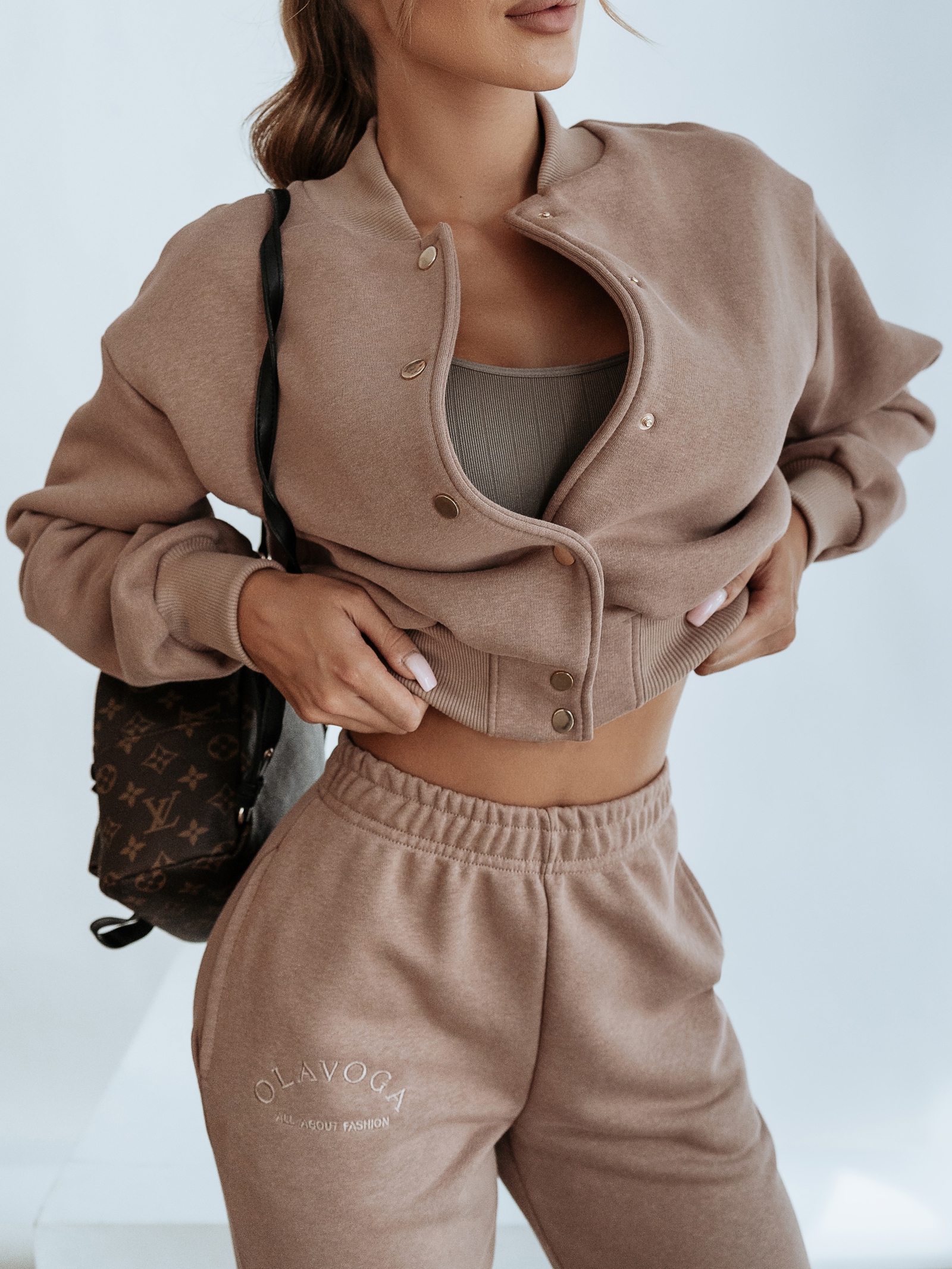 Kurtka bomberka damska Olavoga School c.beżowa