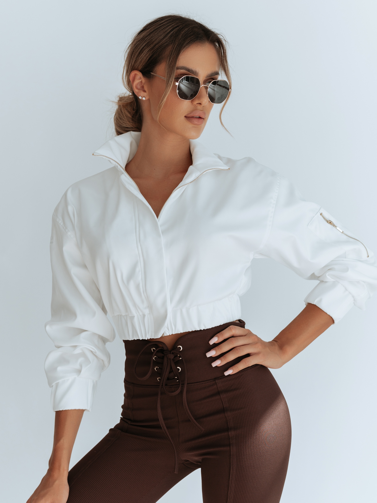 Kurtka bomberka Ola Voga Unique Colors ecru Kurtka bomberka Ola Voga Unique Colors ecru