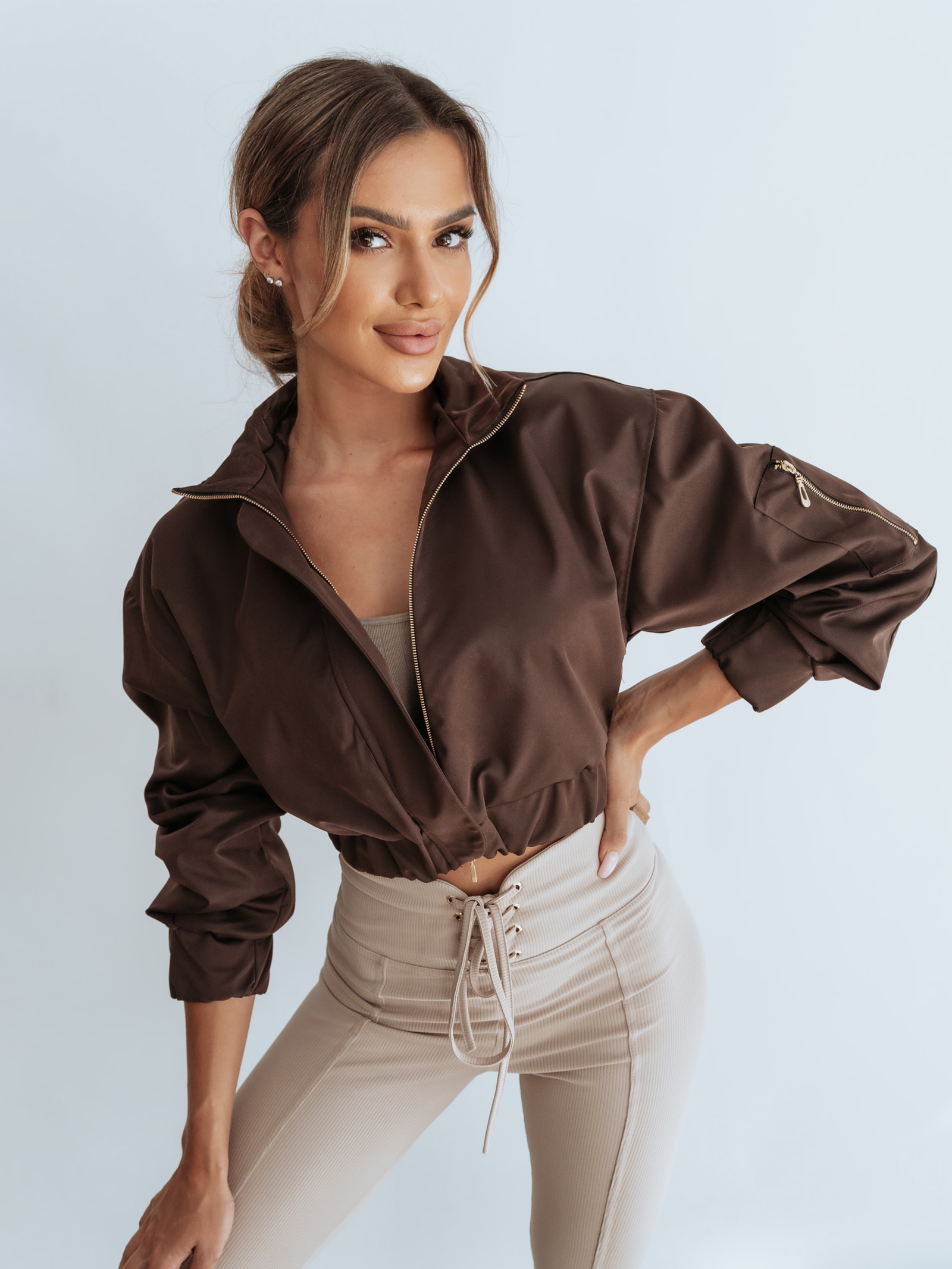 Kurtka bomberka Ola Voga Unique Colors c.brązowa