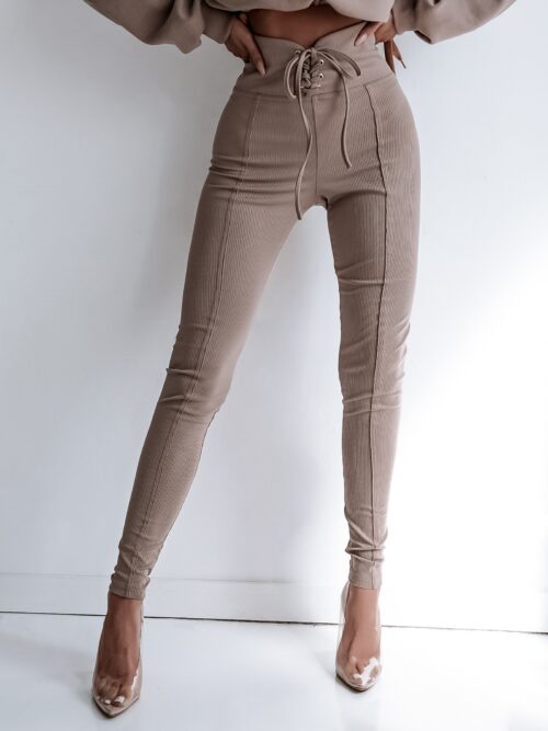 Legginsy z wyższym stanem My Style Ola Voga c.beżowe