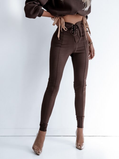 Legginsy z wyższym stanem My Style Ola Voga brązowe