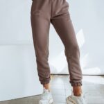 Spodnie bawełniane Ola Voga New Comfort brązowe