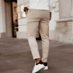 Spodnie męskie slim fit Mr.Gentelman Ola Voga beżowe
