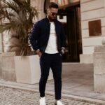 Spodnie męskie slim fit Mr.Gentelman Ola Voga granatowe