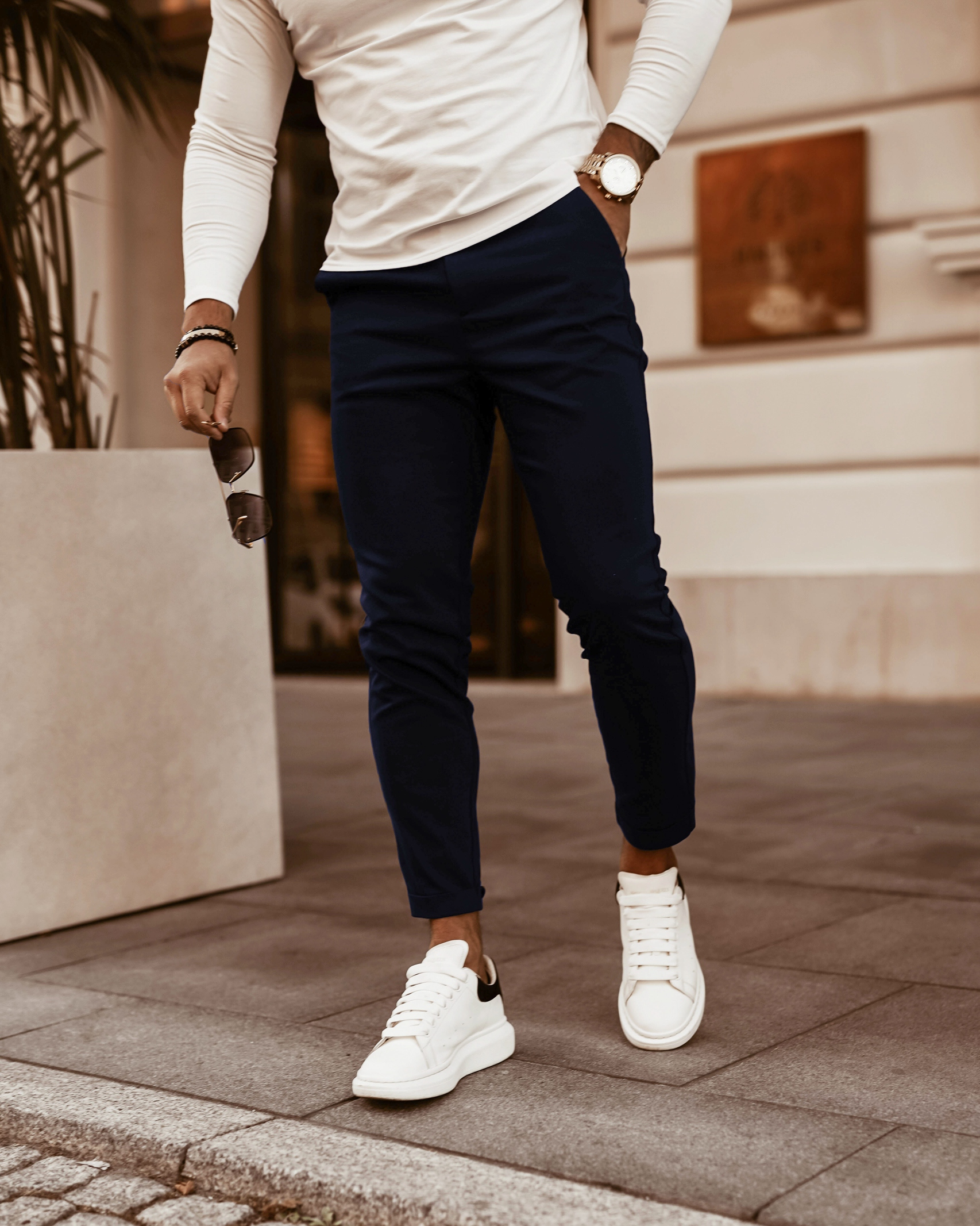 Spodnie męskie slim fit Mr.Gentelman Ola Voga granatowe Spodnie męskie slim fit Mr.Gentelman Ola Voga granatowe