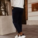 Spodnie męskie slim fit Mr.Gentelman Ola Voga granatowe