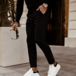 Spodnie męskie slim fit Mr.Gentelman Ola Voga czarne