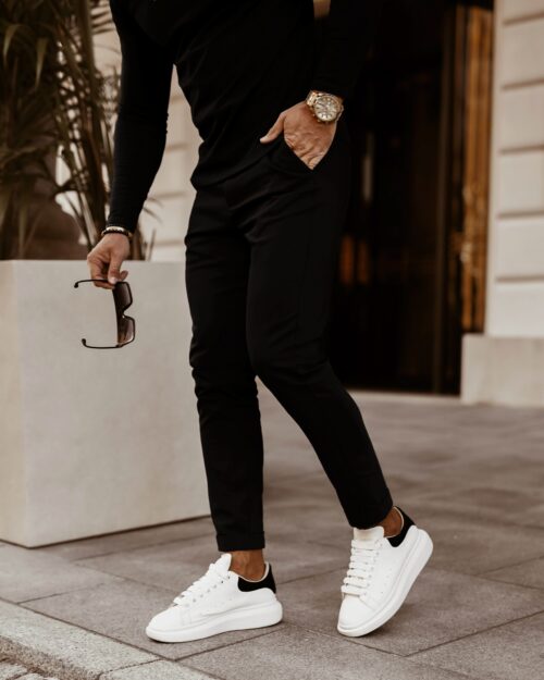 Spodnie męskie slim fit Mr.Gentelman Ola Voga czarne