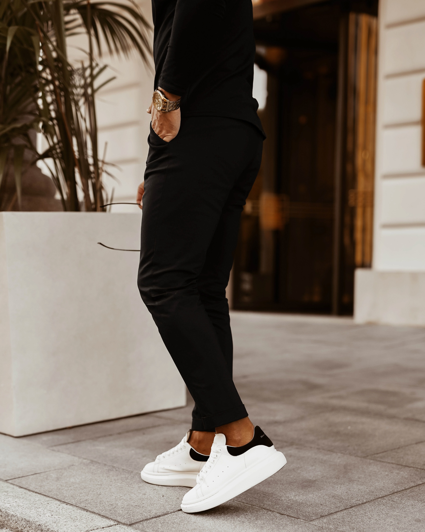 Spodnie męskie slim fit Mr.Gentelman Ola Voga czarne