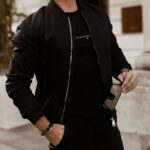 Kurtka bomberka męska Mr.Olavoga czarna