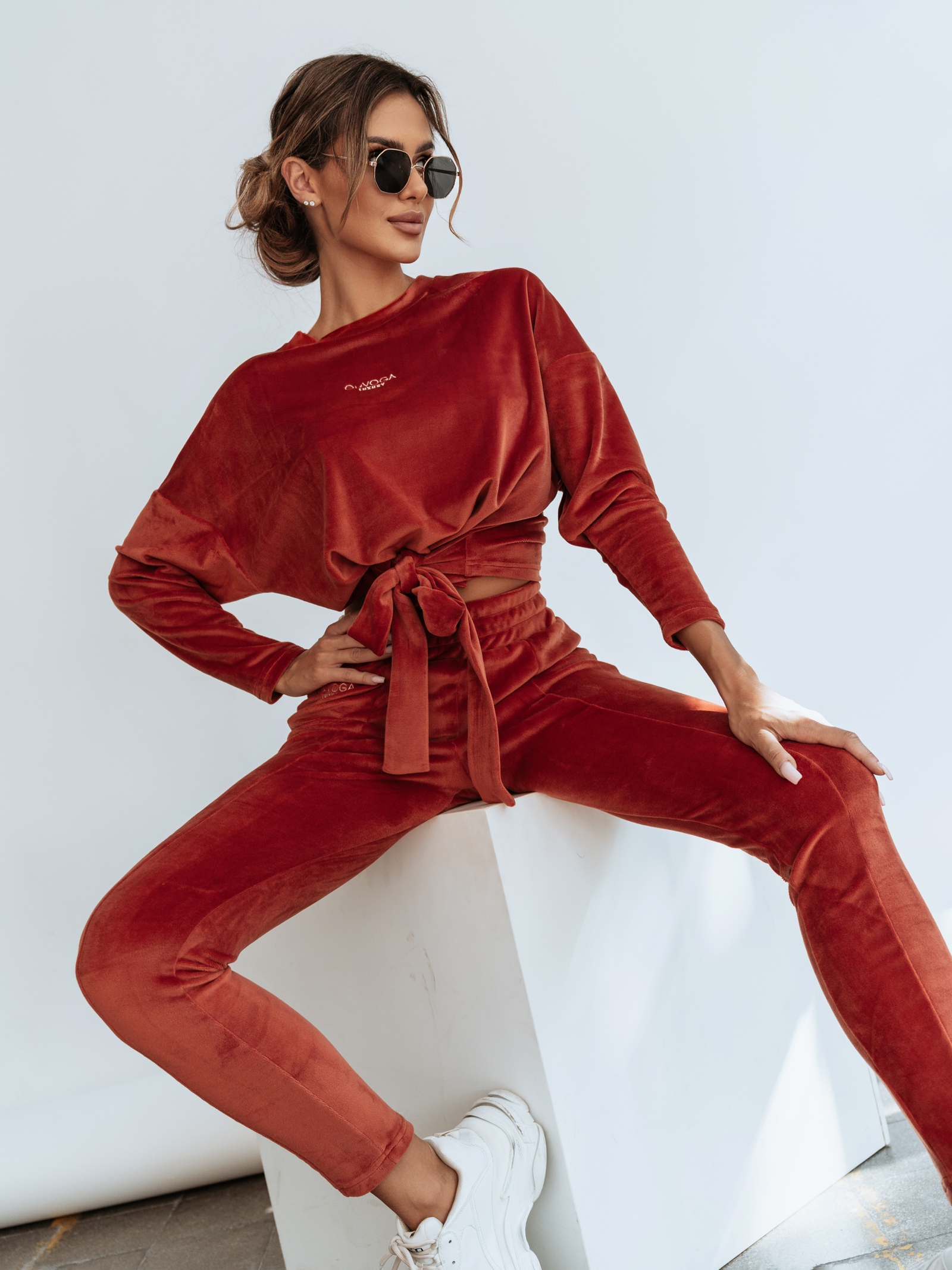 Komplet welurowy Ola Voga Autumn Colors rudy