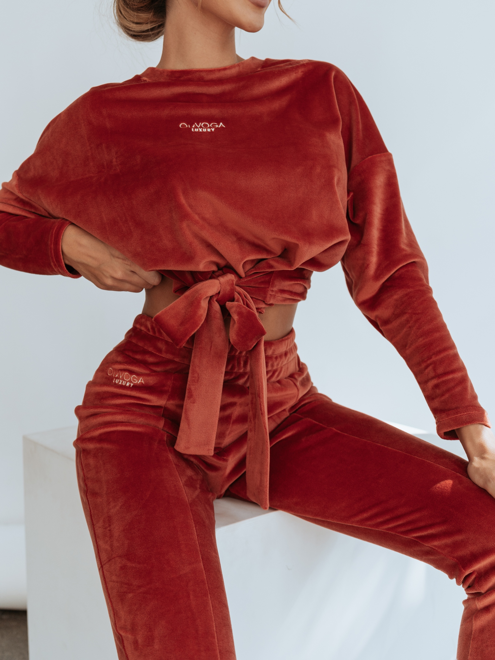 Komplet welurowy Ola Voga Autumn Colors rudy