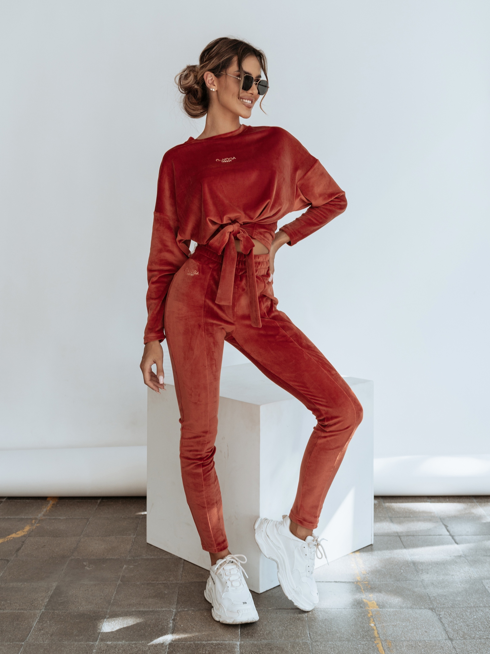 Komplet welurowy Ola Voga Autumn Colors rudy