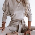 Komplet welurowy Ola Voga Autumn Colors beżowy