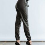 Spodnie skórzane Chic Leather Ola Voga czarne