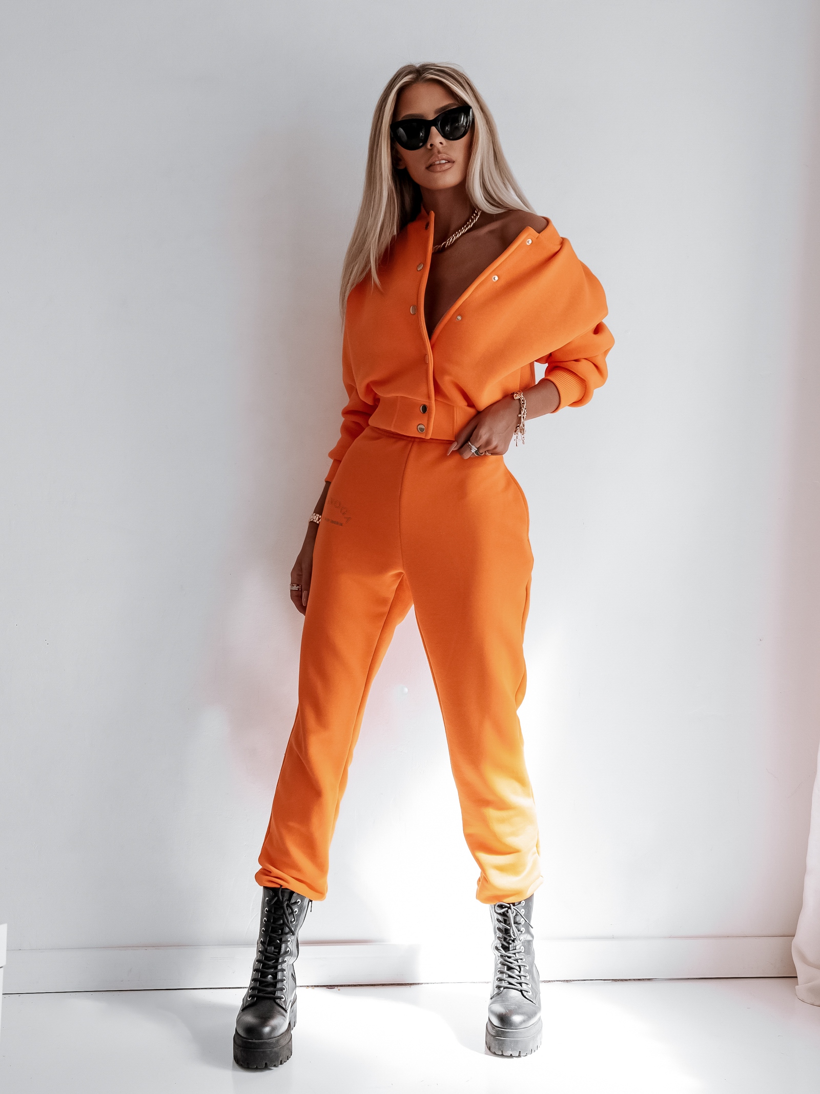 Spodnie bawełniane Ola Voga New Comfort pomarańczowe