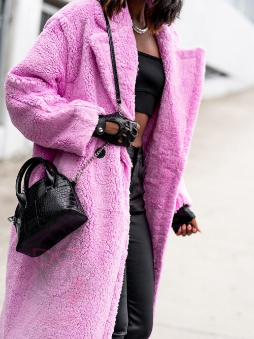 Płaszcz z misia Teddys różowy