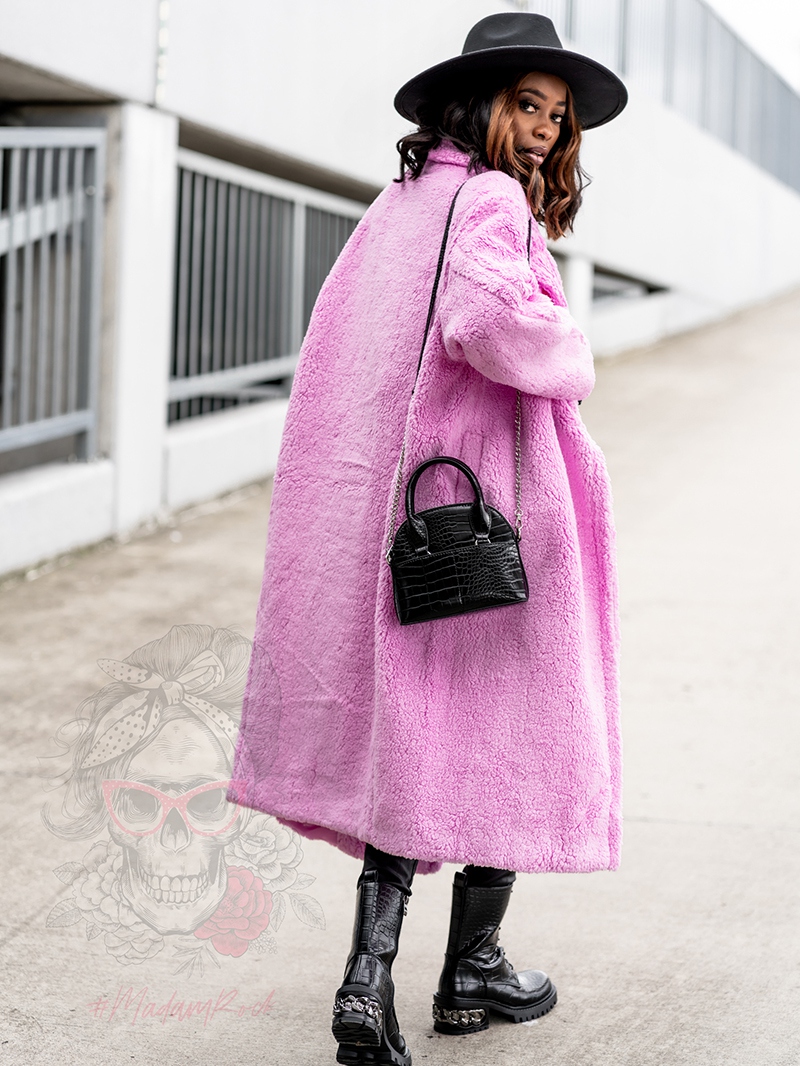 Płaszcz z misia Teddys różowy