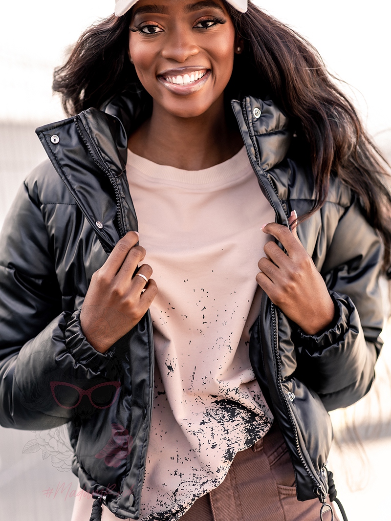 Kurtka bomberka skórzana Roksi II czarna