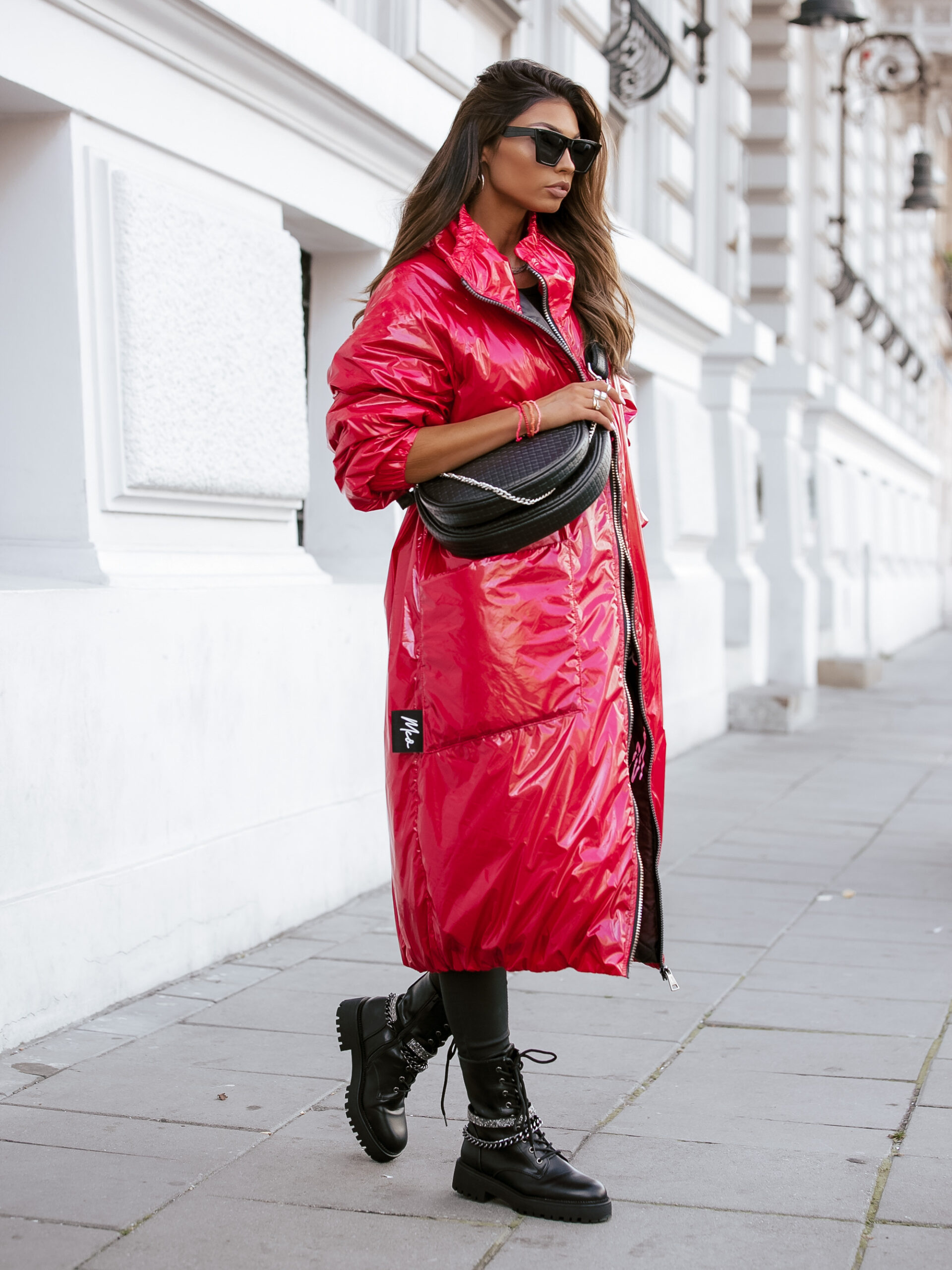 Płaszcz lakierowany Citix czerwony