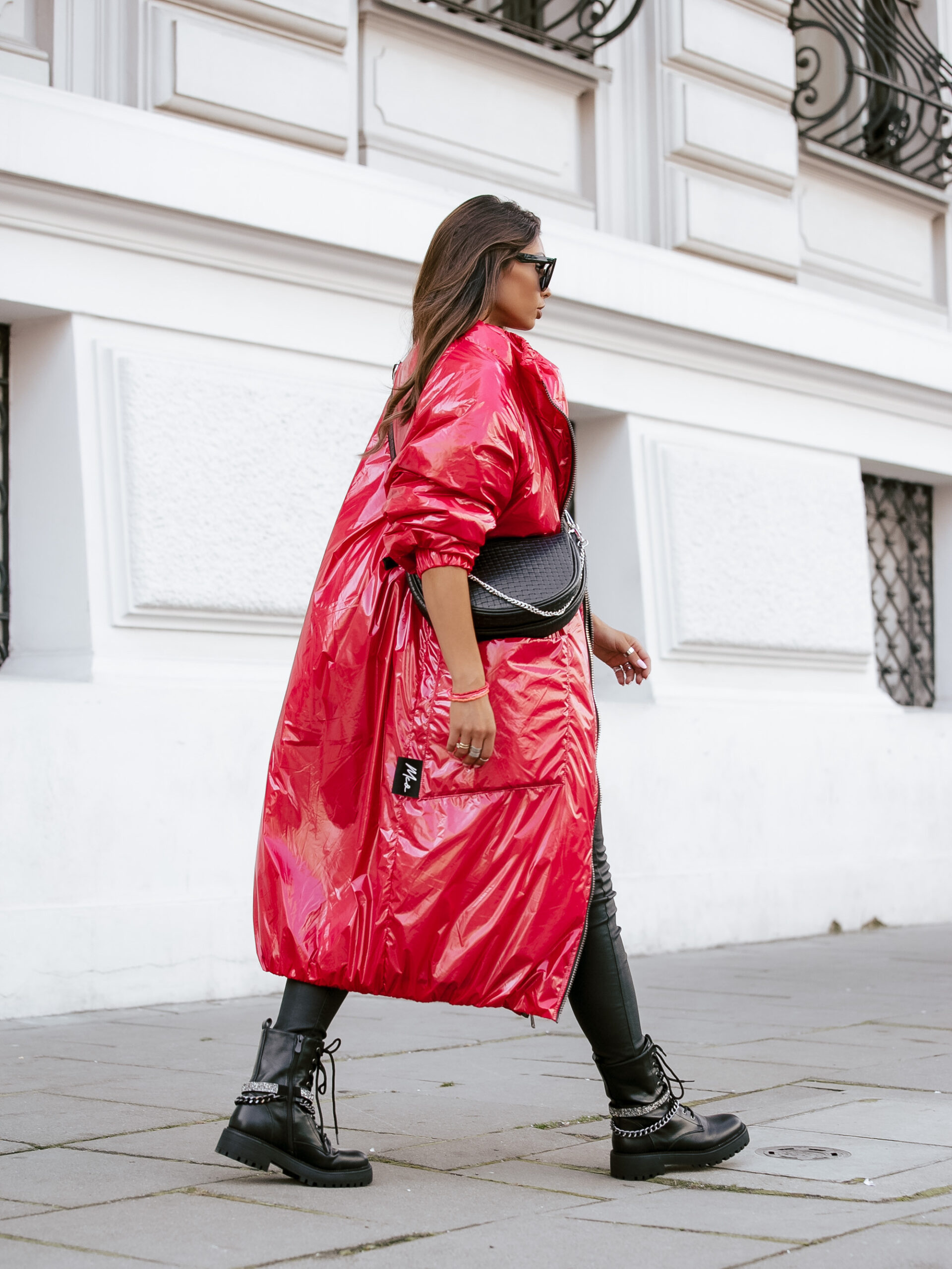 Płaszcz lakierowany Citix czerwony