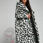 Płaszcz z misia MC Teds biały w cętki