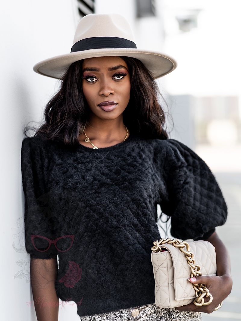 Sweter moherowy Smooth czarny