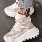 Sneakersy z kożuszkiem Madam Abrigo beżowe