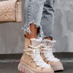 Botki z kożuszkiem Lappi Rock c.beżowe