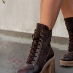 Botki skórzane Madam Salla brązowe