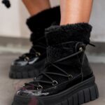 Botki z kożuszkiem Madam ItaLapi czarne