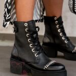 Botki skórzane Kemi Rock czarne