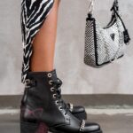 Botki skórzane Kemi Rock czarne