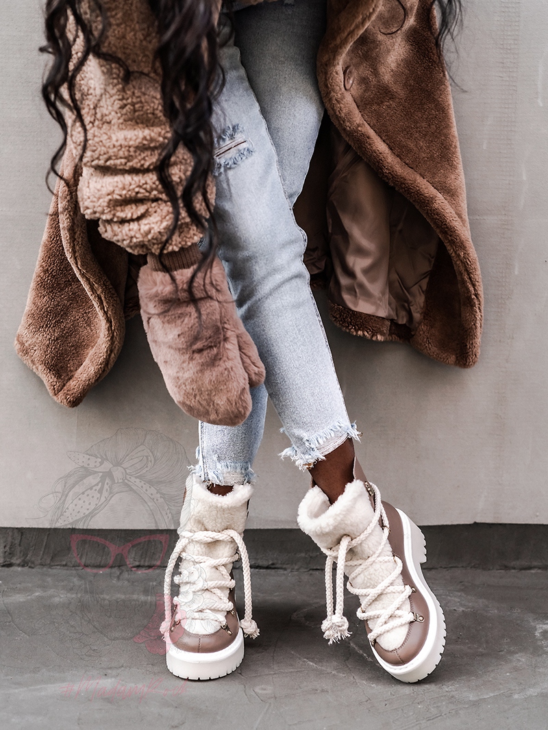 Śniegowce z kożuszkiem Aries Rock brązowe