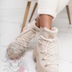 Śniegowce z kożuszkiem Aries Rock II beżowe