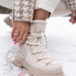 Śniegowce z kożuszkiem Aries Rock II beżowe