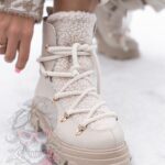 Śniegowce z kożuszkiem Aries Rock II beżowe