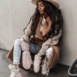 Śniegowce z kożuszkiem Aries Rock beżowe