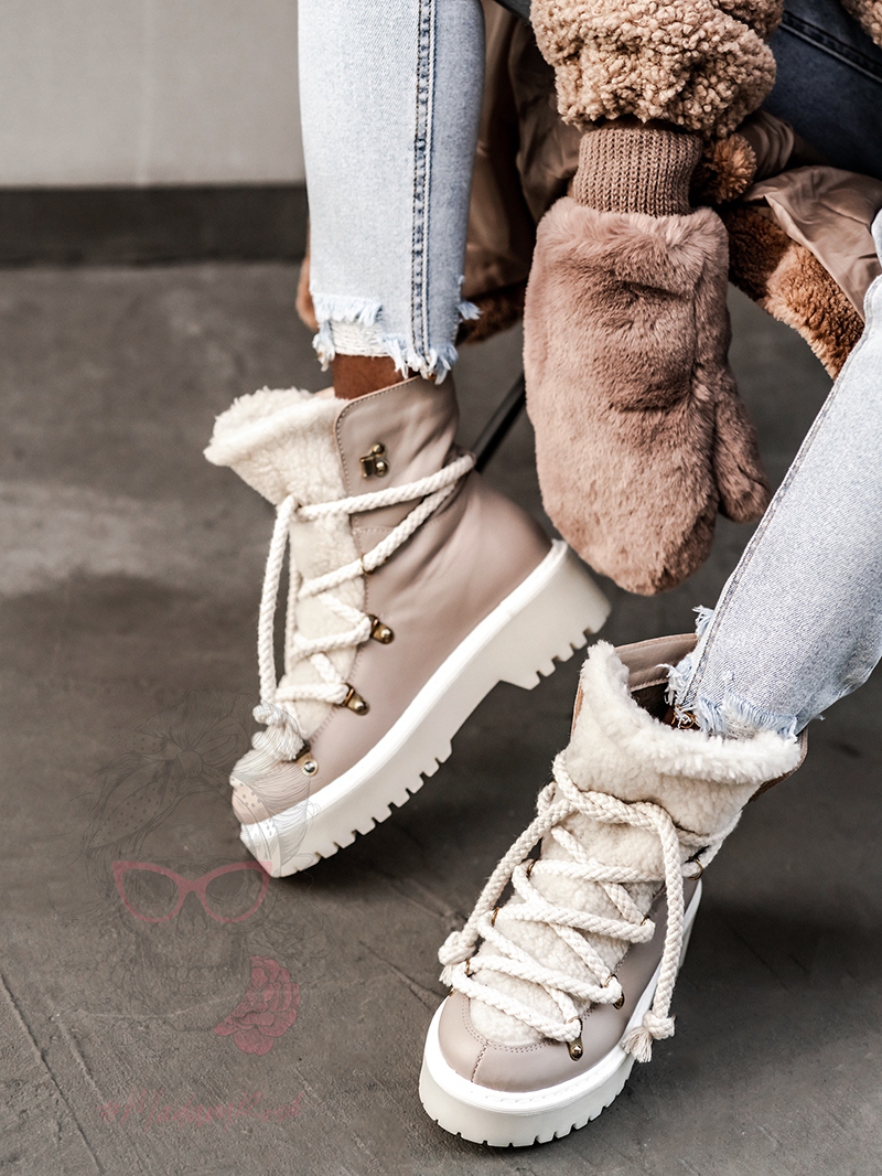 Śniegowce z kożuszkiem Aries Rock cappuccino