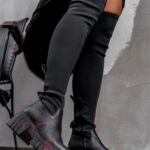 -wyprzedane-Kozaki z elastyczną cholewką Rock Movie czarne