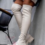 Kozaki za kolano Rock OverBig beżowe