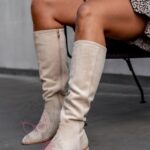 -wyprzedane-Kozaki sztyblety Gomes beżowe