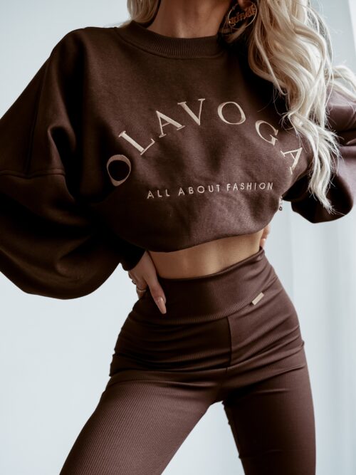 Bluza oversize Look At Me O'la Voga brązowa