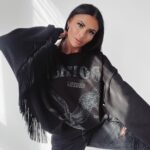 Bluza z frędzlami Big Eagle Ola Voga czarna